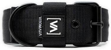 Нашийник для собак середнього розміру, 4 см, з неопреновою підкладкою, чорний, з нержавіючою сталею, 45-55 см