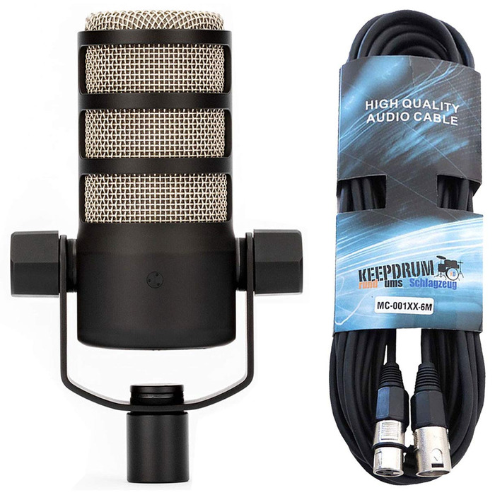 Мікрофон Rode PodMic для подкастів + XLR кабель Keepdrum 6м