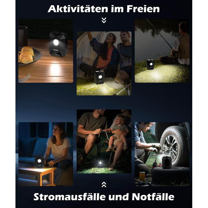 Портативна душова кабіна WADEO з акумулятором, насосом та підсвічуванням, 120 хвилин роботи, LED-підсвічування, комплект мобільної душової з 2м шлангом, душовою насадкою, тримачем та відром для душу, для саду, миття авто, тварин, пляжу, подорожей, чорного