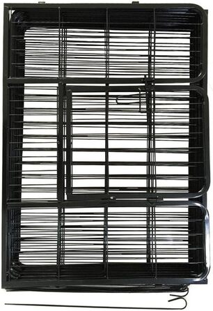 Клітка для цуценят Petigi, вольєр з порошковим покриттям, складана, розмір вічка 47 мм, для використання в саду, розмір (Ш x В): 80 x 100 см