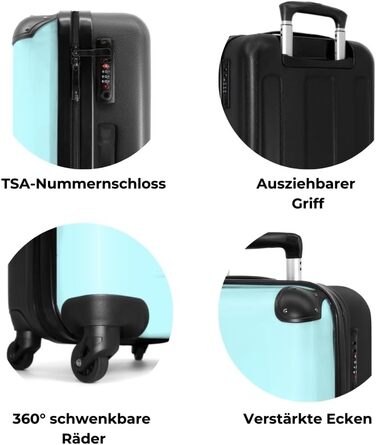 Дитячий валіза-роликовий колірний, 55x40x20 см, ручна поклажа, персоналізований, з ініціалами, для хлопчиків, з принтом 'Ренн-авто', легкий, з іменем, 2 фламінго на блакитних роликах