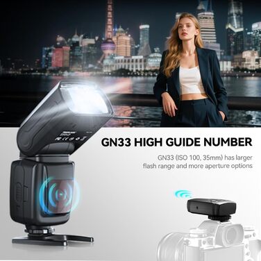 Фотоспалаху Blitz GN60 TTL для Canon DSLR, 1/20000s HSS, 2.4G Wireless, Швидке перероблення, FK300G-DE