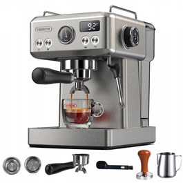 Ріжкова кавомашина HiBREW H10A SL, срібляста