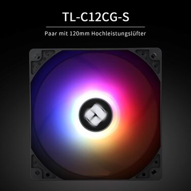 Охолоджувач CPU Thermalright TL-C12C з 6 тепловими трубами та PWM вентилятором, для AMD AM4/AM5/Intel 1700/1150/1151/1155/1200/1851, з підсвічуванням ARGB