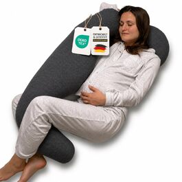 Подушка для вагітних та годування з ефектом пам'яті (Memory Foam), модель 2026 року, змивний чохол, анатомічна подушка для всього тіла