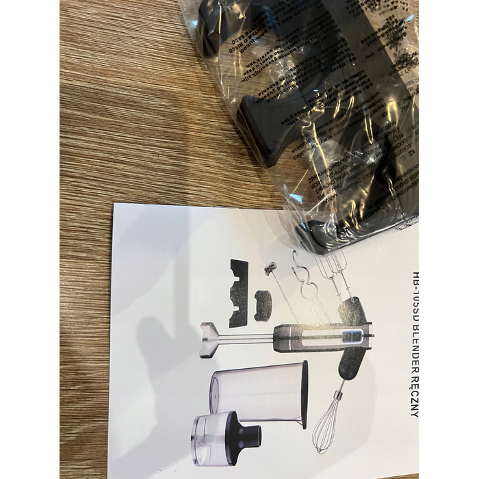Занурювальний блендер YoloDiem 1500W 9в1, чорний, 4 титанові леза