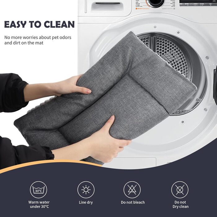 Лежанка для собак та котів IEUUMLER, м'яка та тепла, 76*50 см, сіра