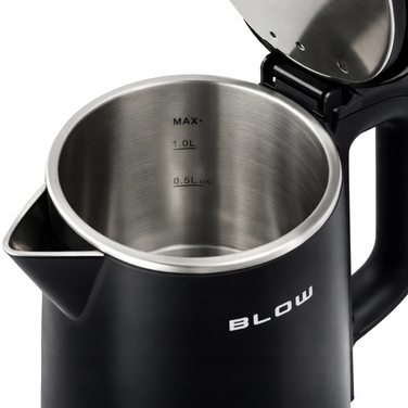 Електричний чайник Blow 2200 Вт, 1,8 л, з регулюванням температури, чорний