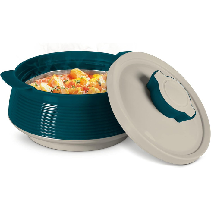 Milton Venice Jr. Insulated Stainless Steel Casserole Set of 3 (450 ml, 850 ml, 1.35 Litres), Marble Green | BPA Free | Food Grade | Easy to Carry & Store | Ideal for Chapatti / Roti