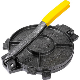 Пресс для тортилій Vivicreate з чавуну, 25,4 см. Прес для тіста, прес для тортилій з антиковзким покриттям, сірий (жовтий)