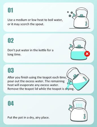 Чайник BELANKO з свистком, 2.5 л, нержавіюча сталь, з дерев'ястим декором, складна ручка, для чаю, кави, молока – блакитний