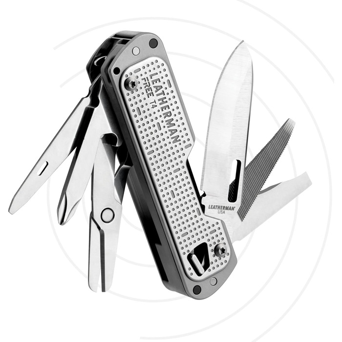 Leatherman Free T4 Multi-Tool - Magnetic, One-Handed, 12-Tool Pocket Knife