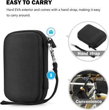 Чохол для SSD накопичувачів ProCase: SanDisk Extreme PRO/Portable SSD, Crucial X8 Portable SSD (Чорний)