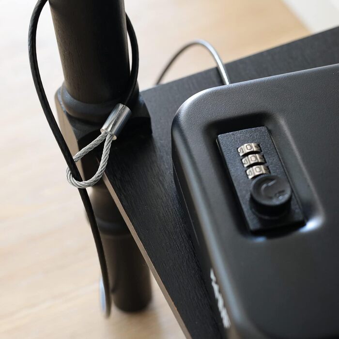 Сейф з кодовим замком HMF 316-02, переносна скринька для зберігання, чорний (24 x 16,5 x 4,5 см)