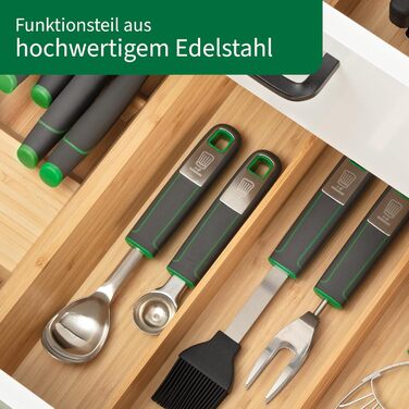 Лопатка кулінарна Fackelmann Chefkoch Premium для відбивних та іншого, з подвійною поверхнею (рівна та ребриста), алюміній, 26,5 см