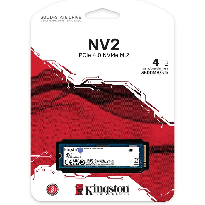 SSD Kingston NV2 4TB M.2 2280 PCIe 4.0 NVMe - SNV2S/1000G