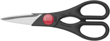Набір ножів ZWILLING Professional S 8 предметів з дерев'яним блоком, Ніж, Точилка, Ножиці, Нержавіюча сталь, Ручки з нержавіючої сталі з заклепками, Чорний, Зроблено в Німеччині