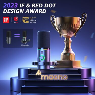 MAONO PD200XS: XLR/USB мікрофонний комплект для подкастів, стрімінгу та запису звуку (чорний)