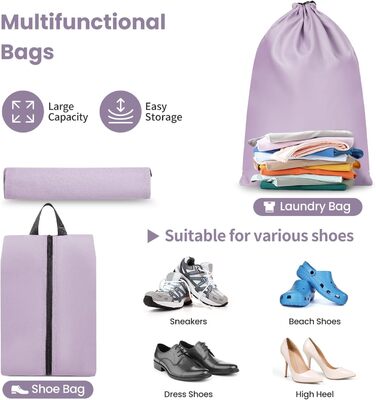 Органайзери для валізи Prezon, набір 8 шт., легкі, фіолетові