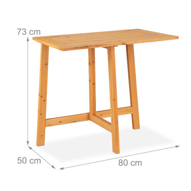 Relaxdays Rectangular Folding Table made of Wood