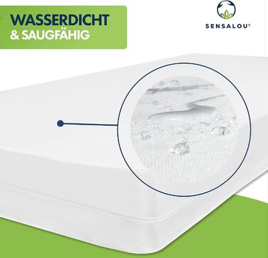 Sensalou Mattress Cover Zippered Encasing for Allergy Sufferers - 180 x 200 cm