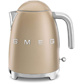 Електричний чайник Smeg KLF03PKEU 1.7L, Champagne (шампань), з нержавіючої сталі, антинакипний фільтр, автоматичне відключення