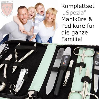 Набір для манікюру DREI SCHWERTER 'Spezia' 10 предметів | Німецький бренд | У футлярі з екошкіри | Манікюрний набір для подорожей