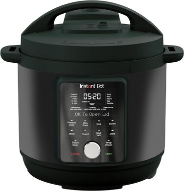 Instant Pot Duo Plus with WhisperQuiet Smart Cooker 5.7 L - Pressure Cooker, Slow Cooker, Rice Cooker, Sauté Pan, Yogurt Maker, Steamer, and Food Warmer, Black/Stainless Steel Duo Plus WhisperQuiet 5.7 Liter