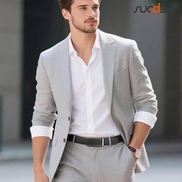 Чоловічий шкіряний ремінь Suosdey з автоматичною пряжкою, 35 мм, чорний, регульований, для джинсів та бізнес-casual стилю, обхват талії 87-105 см