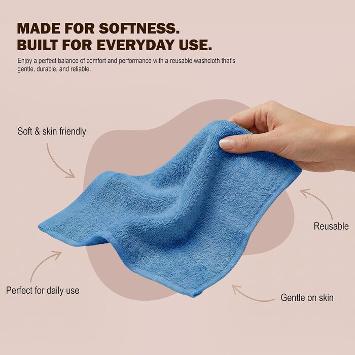 Набір м'яких фланелевих рушників для обличчя Utopia Towels, 100% бавовна, гігроскопічні та якісні, чорний/білий