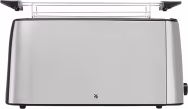 WMF Bueno Pro Toaster 4-Slice Long Slot with Bun Warmer, XXL Toast, Crunchy Function, 6 Browning Levels, 1550W, Stainless Steel Matte Toaster Single