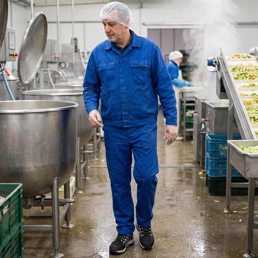 Черевики безпеки унісекс SPIEZ для чоловіків та жінок, робочі черевики-кросівки, м'які черевики з захисною підошвою, легкі черевики для роботи та повсякденного використання, розміри EU36-46 (Чорно-сірий)