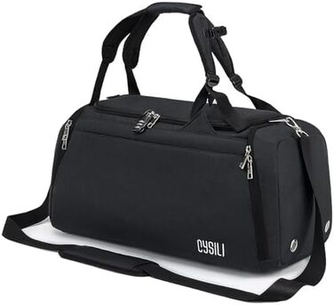 Sports bag with shoe compartment and wet compartment, 42L carry-on bag sports rucksack women men, gym bag travel bag large with shoulder strap and combination lock