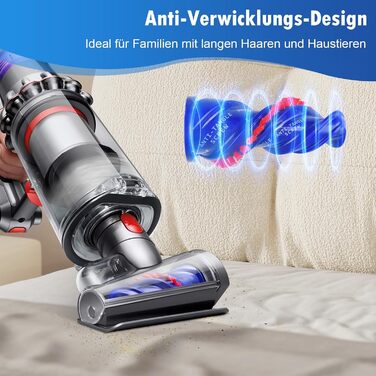 Замінний насадок-щітка для пилососів Dyson V6 DC58 DC59 DC61 DC62 DC72 DC74 з LED-підсвічуванням, для твердих підлог та килимів. Електрична щітка Dyson V6