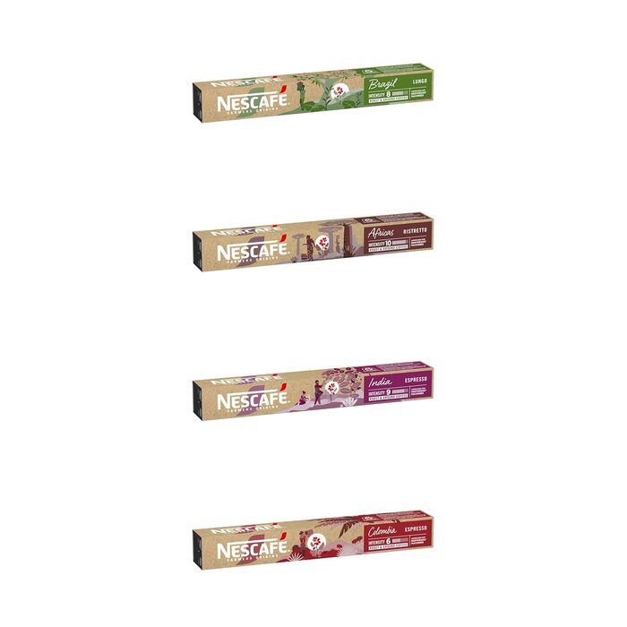 Набір кавових капсул NESCAFÉ Farmers Origins для Nespresso, 4 смаки, 60 капсул (6х10 шт)