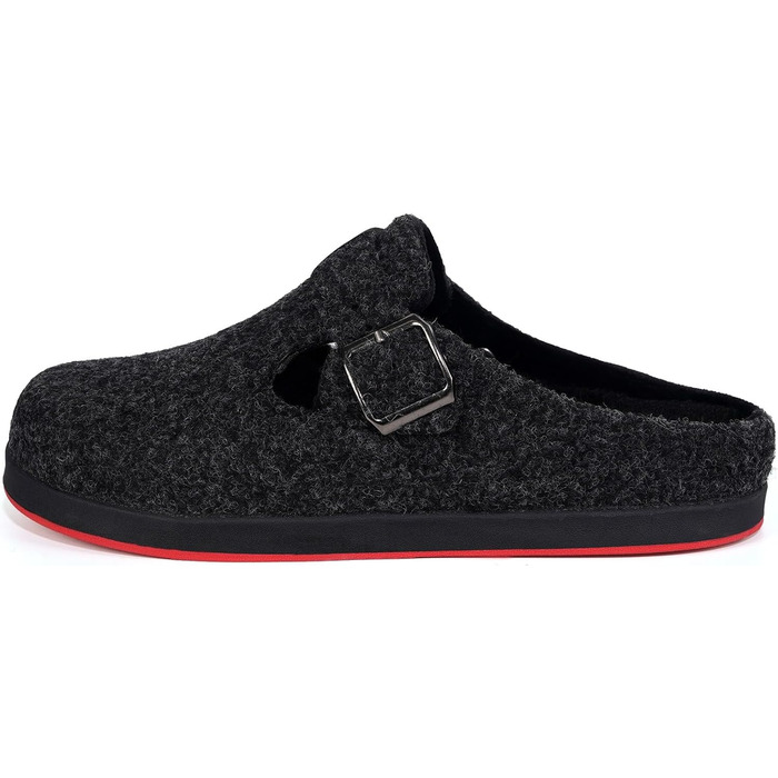 Тапочки халатні для дому Sisttke, чорні, унісекс, зимові, з змінним устілком (39 EU)