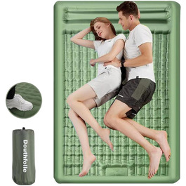 Douthfolle Twin XL Camping Sleeping Pad - 12cm Thick Inflatable Sleeping Mat with Foot Pump - Waterproof & Outdoor