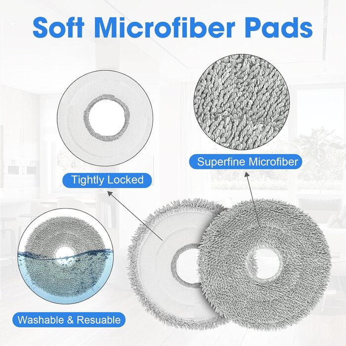 Запчастини для Dreame X30 Ultra, L10s Ultra Gen2, L40 Ultra AE, Mova E30 Ultra: комплект аксесуарів (2 основні щітки, 4 фільтри, 4 ганчірки для миття, 4 бічні щітки, 4 пилозбірники)