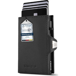 SF SCOFIELD Duality Classic Premium Slim Wallet with Coin Pocket | Cardholder with Coin Pocket for 9-10 Cards | Card Wallet | Men's Wallet | RFID Protection | Credit Card Holder | Smart Wallet