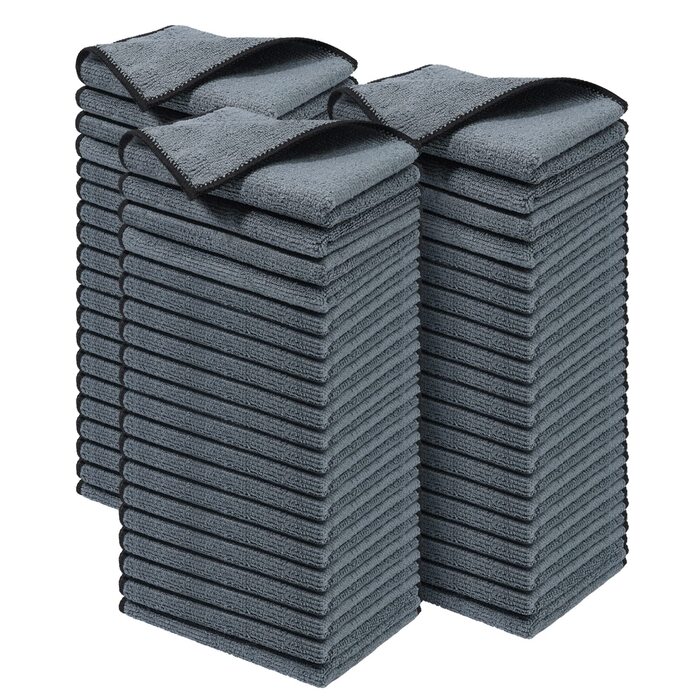 Серветки з мікрофібри для прибирання та авто, 60 шт, 30x20 см, 280 GSM, суперпоглинаючі та м'які рушники для дому та транспорту