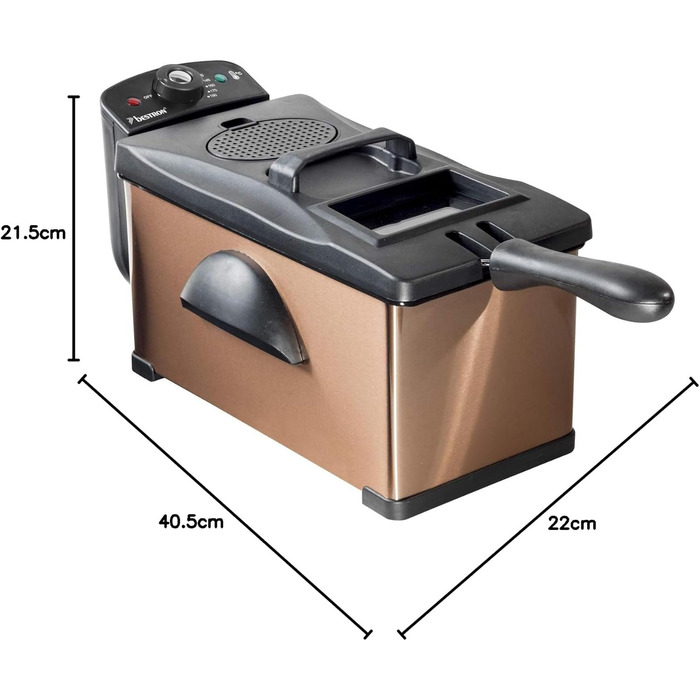 Bestron Oil Fryer with Cold Zone Technology
