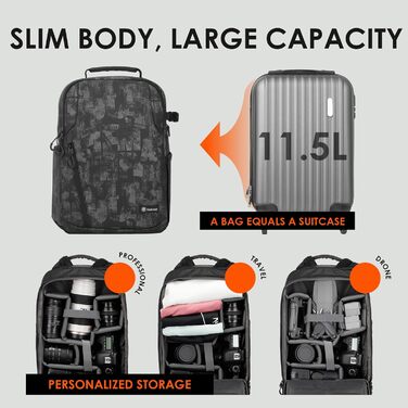 Рюкзак для фотокамери TARION: водонепроникний, з відділенням для ноутбука 14