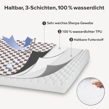 JOEJOY Extra Large Orthopedic Dog Bed, Extra Large Washable Cat Bed Dog Cushion with Memory Foam Washable Removable Waterproof Lining Orthopedic Dog Bed Gray (L 112 x W 82 x H 8 cm, Chocolate)