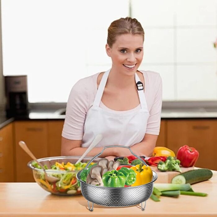 Димкамен для каструль, Ø 18 см, з нержавіючої сталі 304, для приготування на пару, супів, овочів, супівниці, мультиварки, сковороди