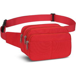 Поясна сумка на пояс для чоловіків та жінок, спортивна, для подорожей, прогулянок з собакою, червона