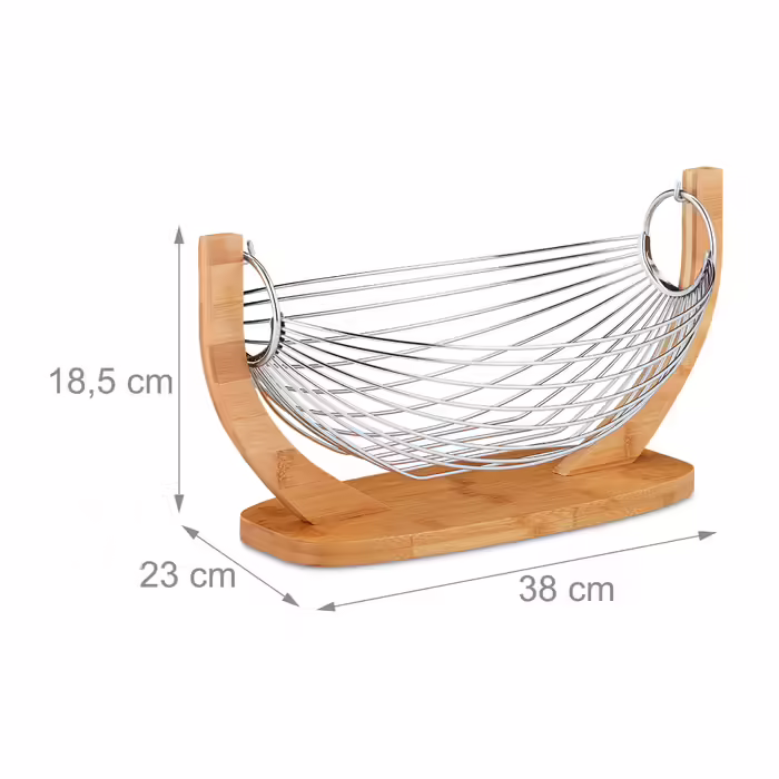 Relaxdays Bamboo and Stainless Steel Hammock