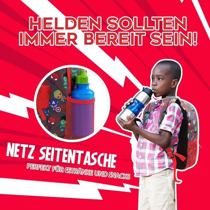 Дитячий рюкзак Marvel Spiderman з дизайном The Avengers, Iron Man та іншими героями. Ідеальний для школи та як подарунок (40x30x16cm)