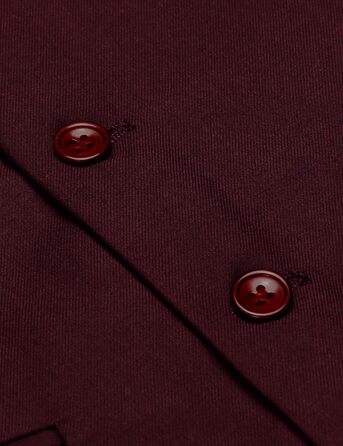 COOFANDY Жилет чоловічий під костюм, V-подібний виріз, формальний, для весілля, класичний, приталений, елегантний, для бізнесу, для вечірки (M, Бордовий)