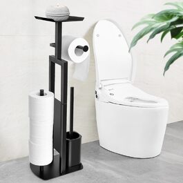 Тримач туалетного паперу з щіткою для унітазу з нержавіючої сталі. Набір для ванної кімнати з боксом для вологих серветок.