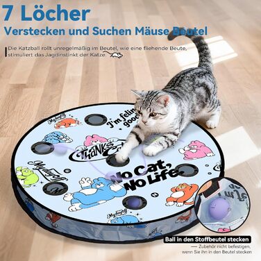 Інтерактивне іграшкове м'ячик для котів з лабіринтом та пір'ям, автоматичне ігровий набір, мисливська іграшка для котів, подарунок для кота